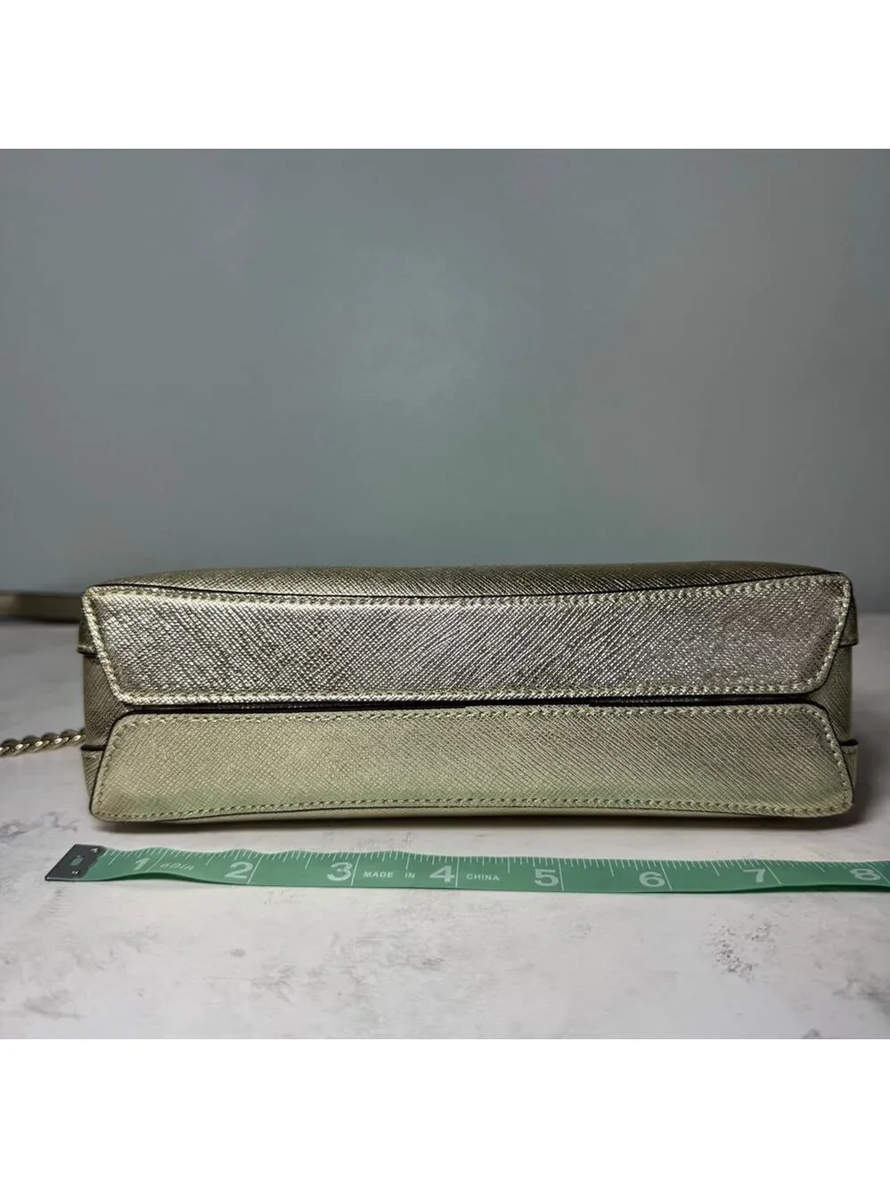 Kate Spade Spencer Metallic Double Zip Crossbody Bag Gold